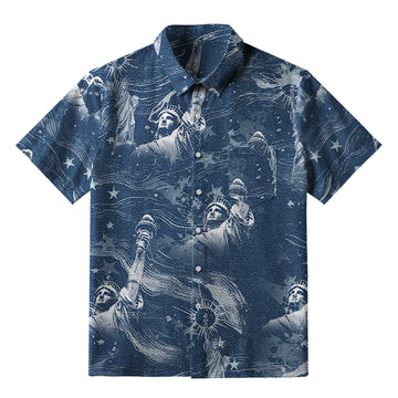 Personality fashion  Statue Of Liberty Button-up Shirt