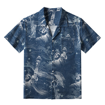Personality fashion  Statue Of Liberty Aloha Hawaiian Shirt