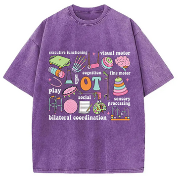 Personality fashion Funny Healthcare Meme Washed T-Shirt