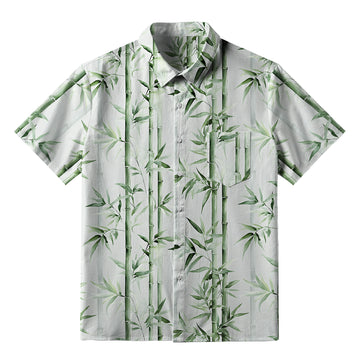 Personality fashion  Zen Bamboo Grove Button-up Shirt