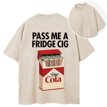 Personality fashion I Need A Diet Cola Back Washed T-Shirt