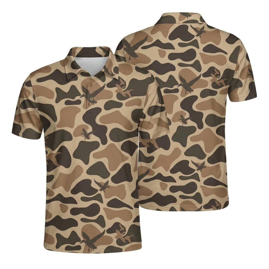 Mallard Duck Camouflage Shirt, Outdoor Country Club Polo Shirt ,Hunter Gift for Men