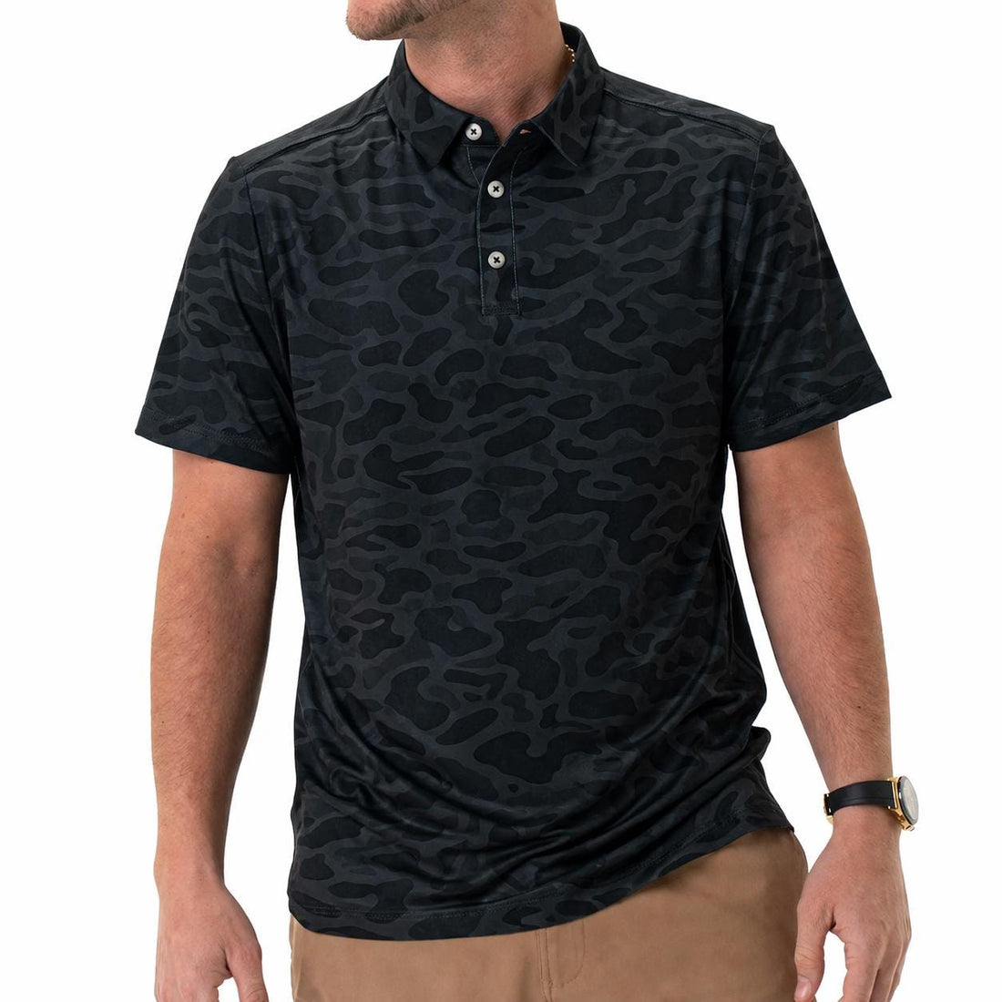 Duck Dark Camouflage Polo Shirt gift for Hunter