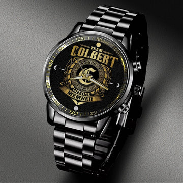 COLBERT - LIFETIME MEMBER - Black Fashion Watch Custom Your Name, Best Family Gifts