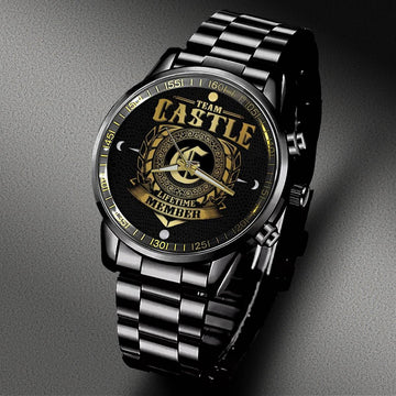 CASTLE - LIFETIME MEMBER - Black Fashion Watch Custom Your Name, Best Family Gifts