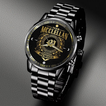 MCCLELLAN - LIFETIME MEMBER - Black Fashion Watch Custom Your Name, Best Family Gifts