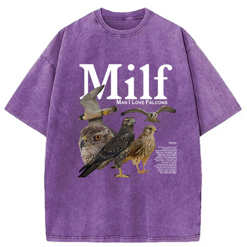 Personality fashion Man I Love Falcons Washed T-Shirt