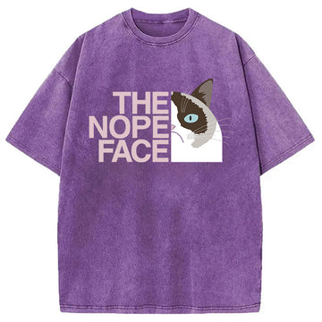 Personality fashion The Nope Face Washed T-Shirt