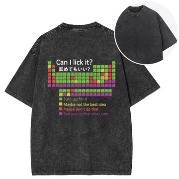 Personality fashion Can I Lick It Back Washed T-Shirt