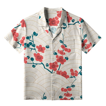 Personality fashion  Blossom Wave Aloha Hawaiian Shirt