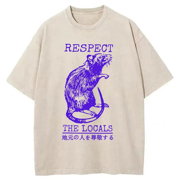 Personality fashion Esteem Local Rats Washed T-Shirt