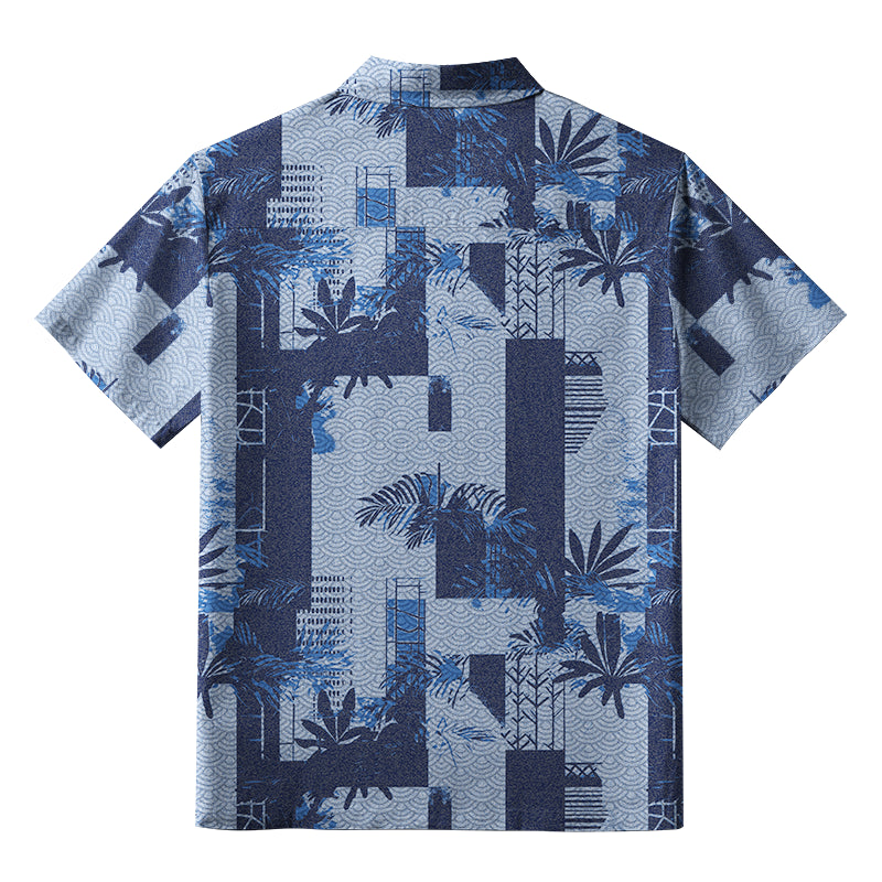 Palms Meets Geometric Art Aloha Hawaiian Shirt