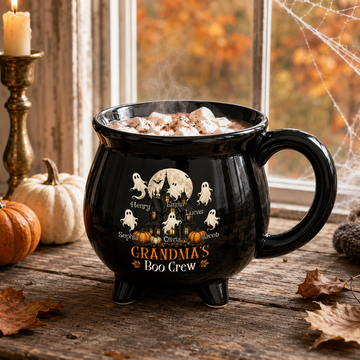 Grandma Boo Crew - Personalized Halloween Mug - Halloween Gift For Grandma