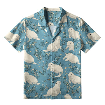 Personality fashion  Seal Pup Frolics Aloha Hawaiian Shirt
