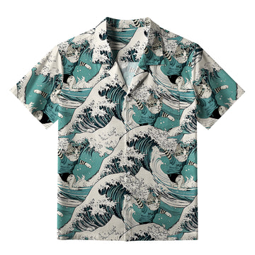 Cat's Surfing Trip Aloha Hawaiian Shirt