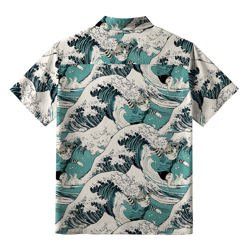 Cat's Surfing Trip Aloha Hawaiian Shirt