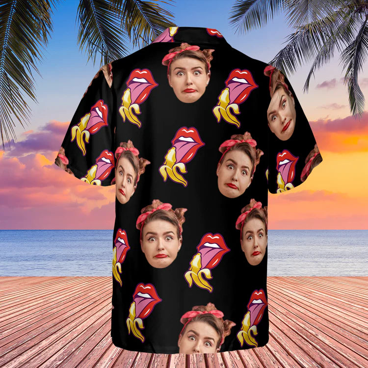 Custom Funny Girlfriend Photo Hawaiian Shirt   Personalized Property of Girlfriend Hawaiian Shirt 683971
