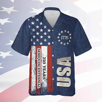Vintage Patriotic 250 Years USA Hawaiian Shirt, Proud To Be An American 1776-2026 AOP Hawaii Shirt 685065