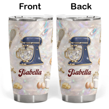 For Girl Who Loves Baking Personalized Tumbler Baking Lover Gift Cute Kitchen Baking Gift For Her For Family