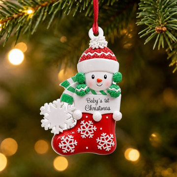 Baby Christmas Red Box Personalized Acrylic Ornament Gift For Parents Baby Gift-1