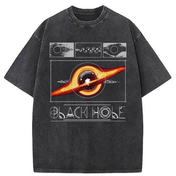 Personality fashion Universe Fade Washed T-Shirt