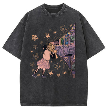 Personality fashion Unveiling Serenity Washed T-Shirt