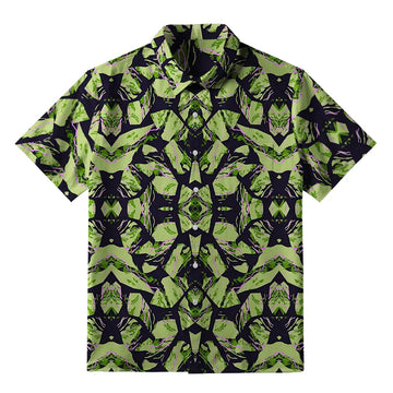 Personality fashion  Geometric Art In The Forest Button-up Shirt