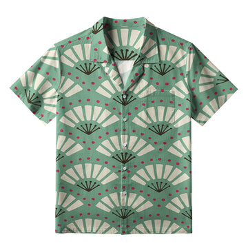 Personality fashion  Japanese Fan Aloha Hawaiian Shirt
