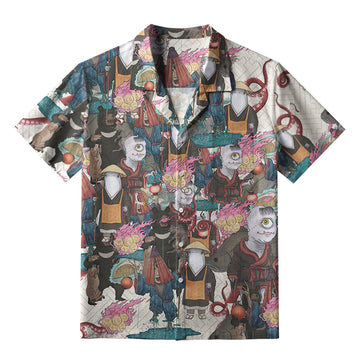Personality fashion  Wandering Yokai Aloha Hawaiian Shirt