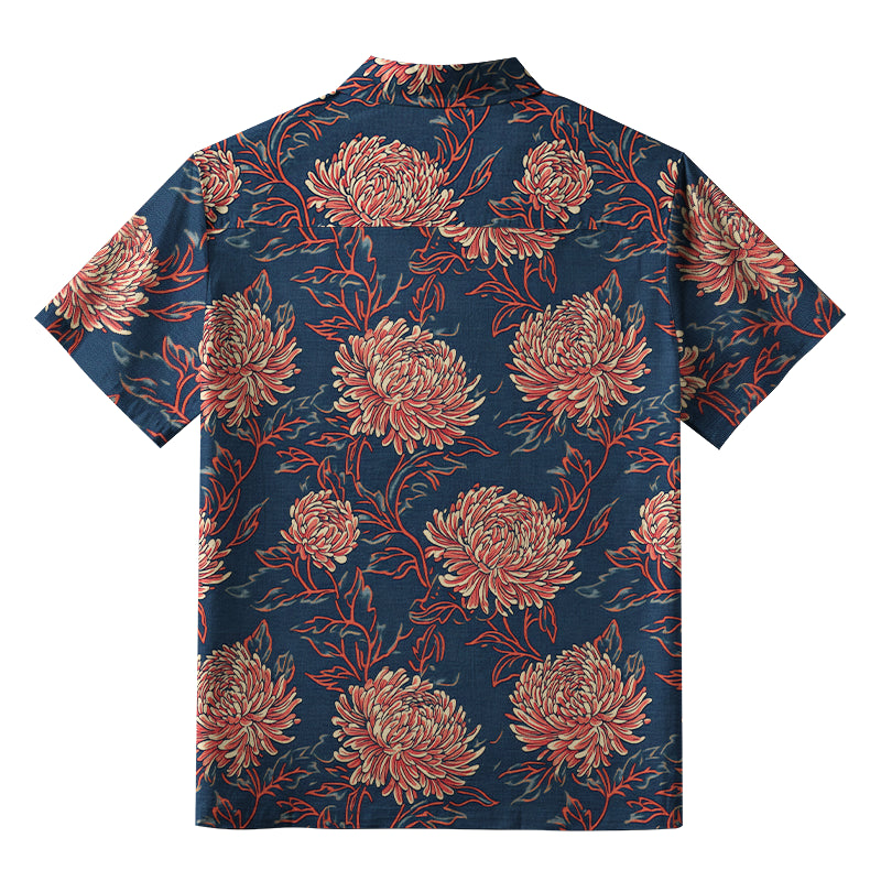 Blooming Chrysanthemums Aloha Hawaiian Shirt
