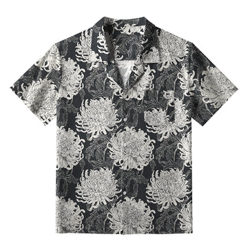 Personality fashion  Blooming Chrysanthemums Japan Aloha Hawaiian Shirt