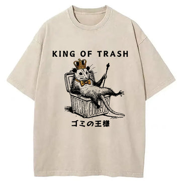 Personality fashion King Of Trash Washed T-Shirt