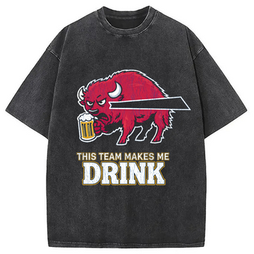 Personality fashion Bills Makes Me Drink Crack Washed T-Shirt