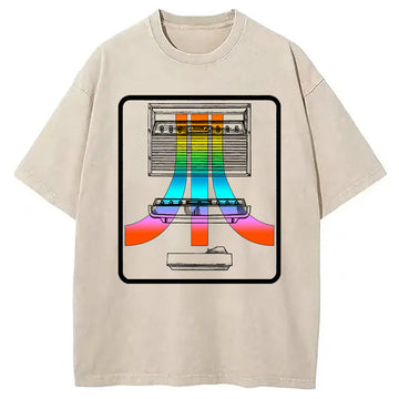 Personality fashion Retro game consoles Atari Washed T-Shirt