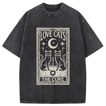 Personality fashion The Cure - Love Cats Washed T-Shirt