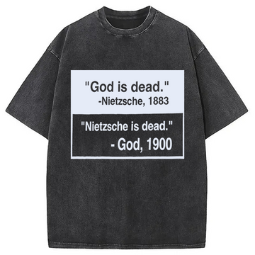 Personality fashion God Is Dead Washed T-Shirt