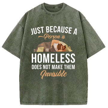 Personality fashion Homelessness Awareness Washed T-Shirt