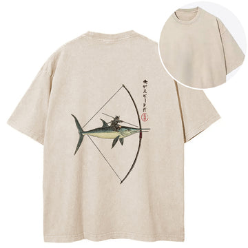 Personality fashion I Am Speed Back Washed T-Shirt