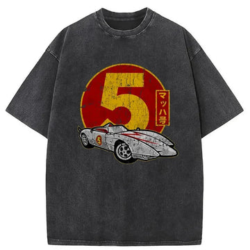 Personality fashion Speed Racer Japan Washed T-Shirt