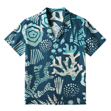 Personality fashion  Ocean Coral Aloha Hawaiian Shirt