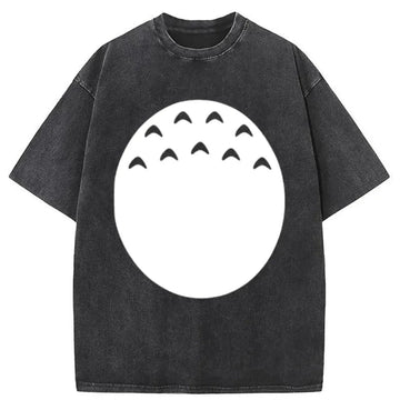 Personality fashion Soft And Cute Belly Washed T-Shirt