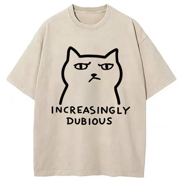 Personality fashion Increasingly Dubious Washed T-Shirt