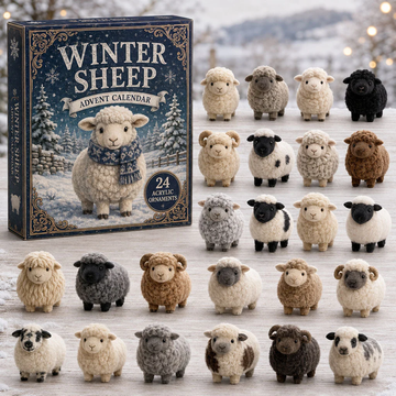 Winter Sheep Advent Calendar 2026 24 Day Festive Countdown Acrylic Charms Blind Box Gift For Farm Lovers
