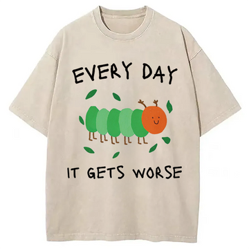Personality fashion It Gets Worse Washed T-Shirt