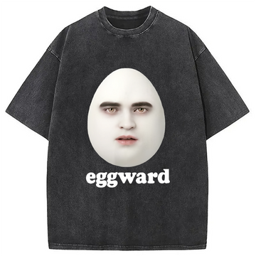 Personality fashion Eggward Funny Meme Washed T-Shirt