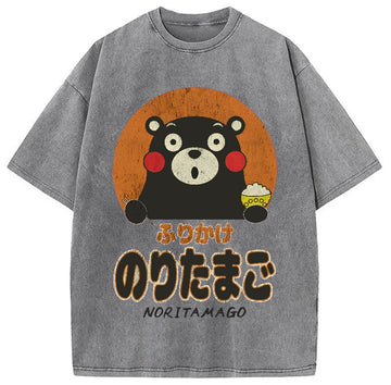 Personality fashion Kumamon Vintage Washed T-Shirt