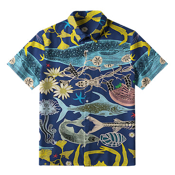 Personality fashion  Marine Species Button-up Shirt