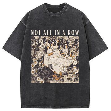 Personality fashion Ducks Not in A Row Washed T-Shirt