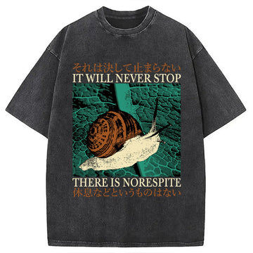 Personality fashion It Will Never Stop Washed T-Shirt