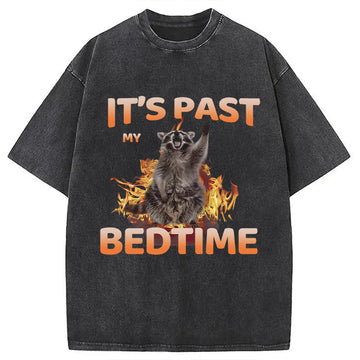 Personality fashion It's Past My Bedtime Washed T-Shirt